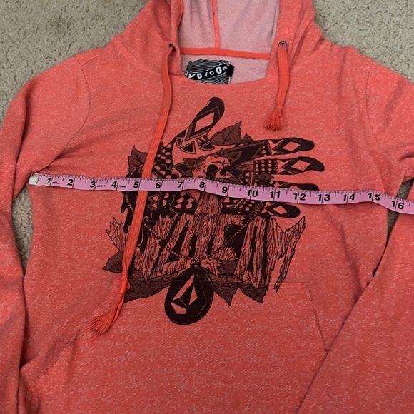 Volcom Terry hoodie bundle of 2, High low, drawstring, heather, kangaroo pocket - Picture 6 of 9